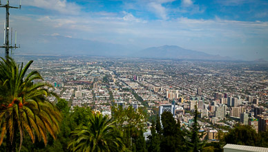 View from Cerro San Cristobal, Santiago