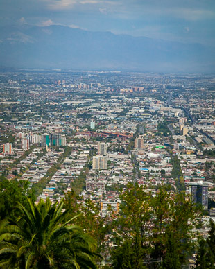 View from Cerro San Cristobal, Santiago