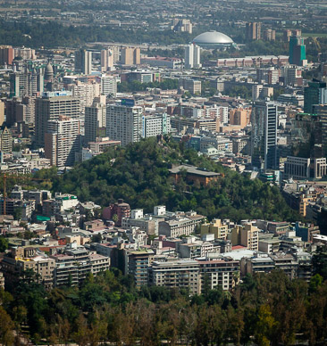 View from Cerro San Cristobal, Santiago