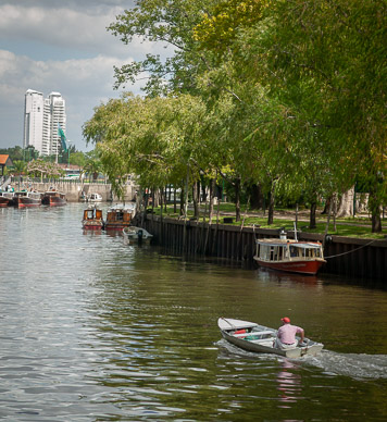 Exploring waterways of Parana Delta