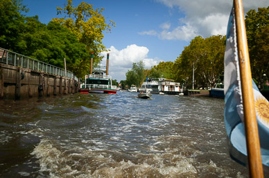 Exploring waterways of Parana Delta