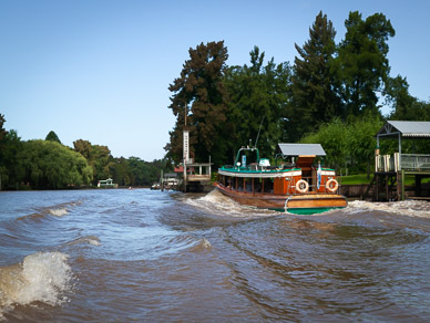 Exploring waterways of Parana Delta