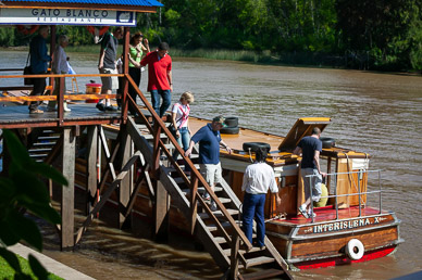 Public bus stop in Parana Delta