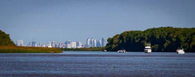 Buenos Aires in distance