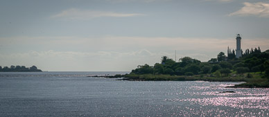 Departing Colonia, Uruguay, on the ferry