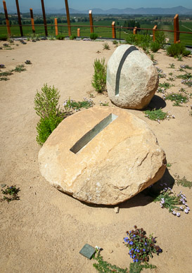 Lapostolle Clos Apalta Winery, sundial marking key wine making annual times