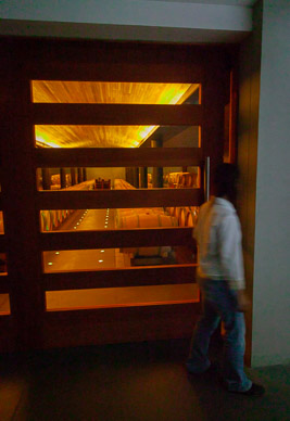 First of two barrel levels at Clos Apalta