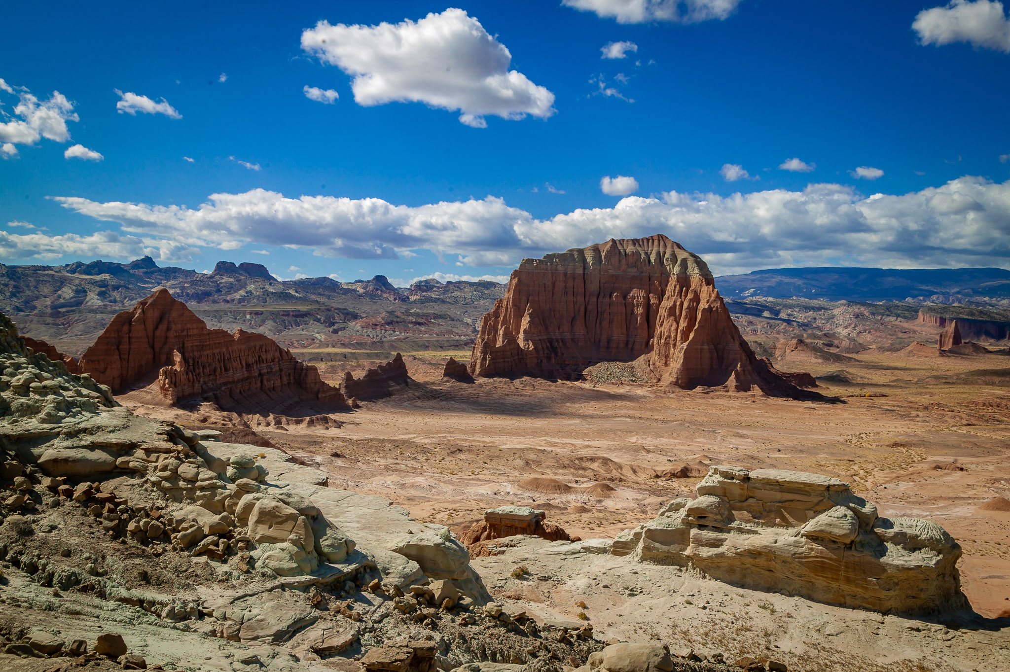 Jailhouse Rock from Lower South Desert Overlook, Capitol Reef