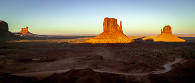 Sunset on The Mittens, Monument Valley