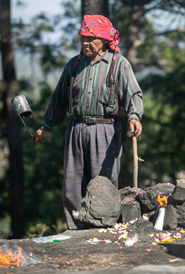 More Mayan ritual on hillside above town