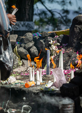More Mayan ritual on hillside above town