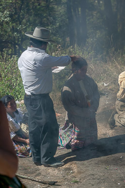 More Mayan ritual on hillside above town