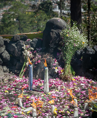 More Mayan ritual on hillside above town