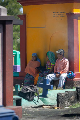Mayan ritual inside Catholic cemetery
