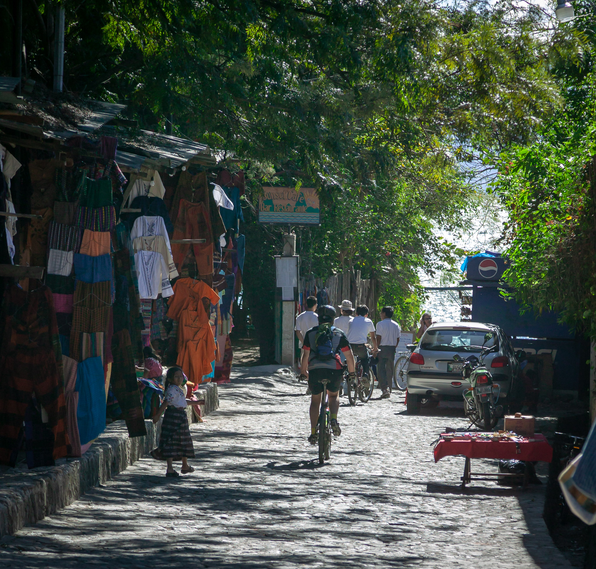 Riding into Panajachel