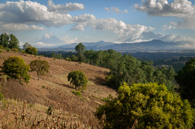 Surrounded by volcanoes