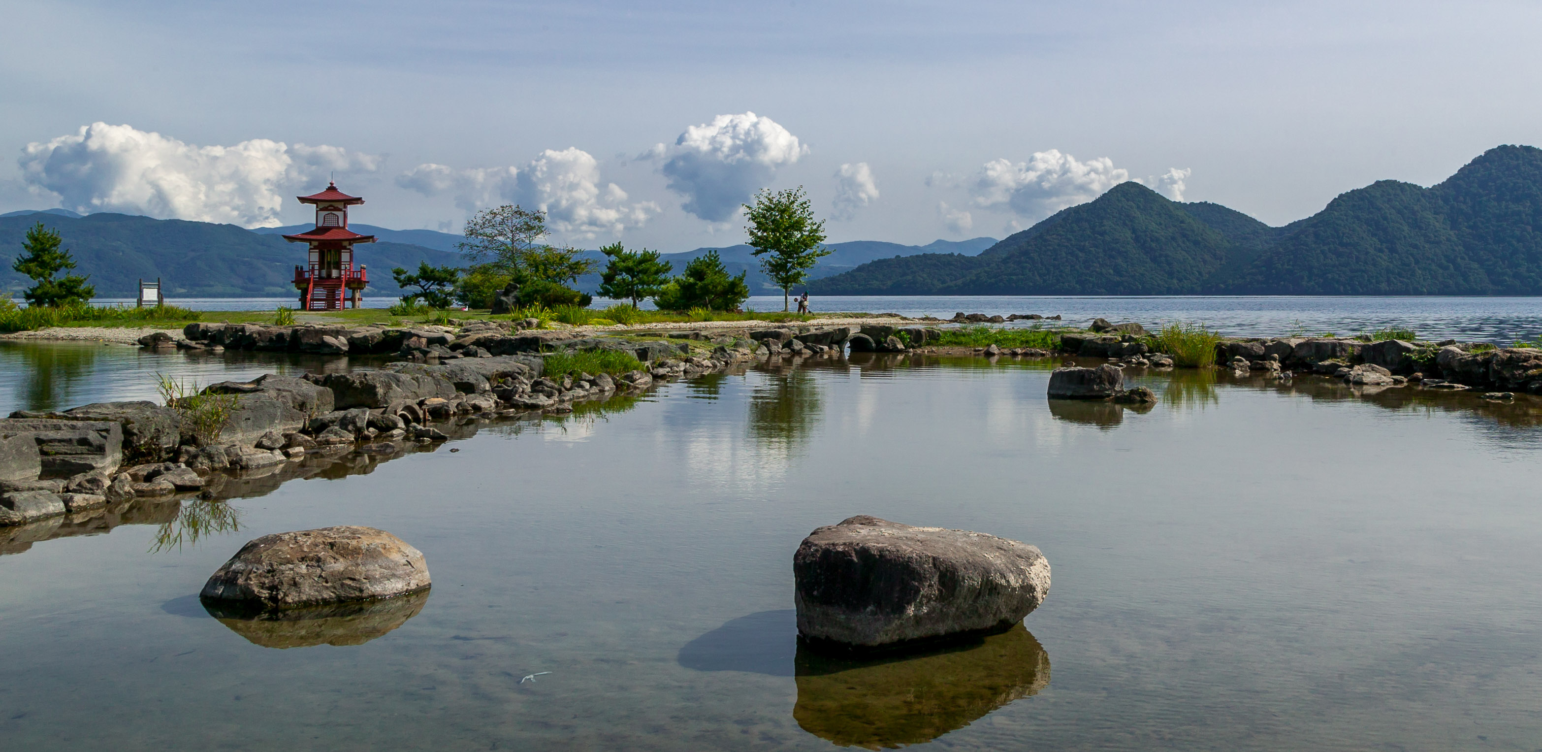 Sights along shore of Toyako Lake