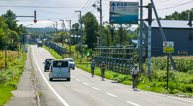 Cycling through farmland