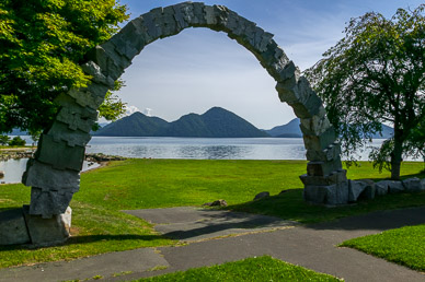 Sights along shore of Toyako Lake