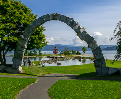 Sights along shore of Toyako Lake