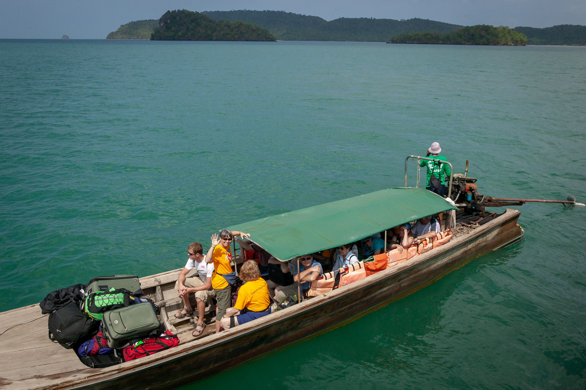 Longtail boat taking us to Krabi