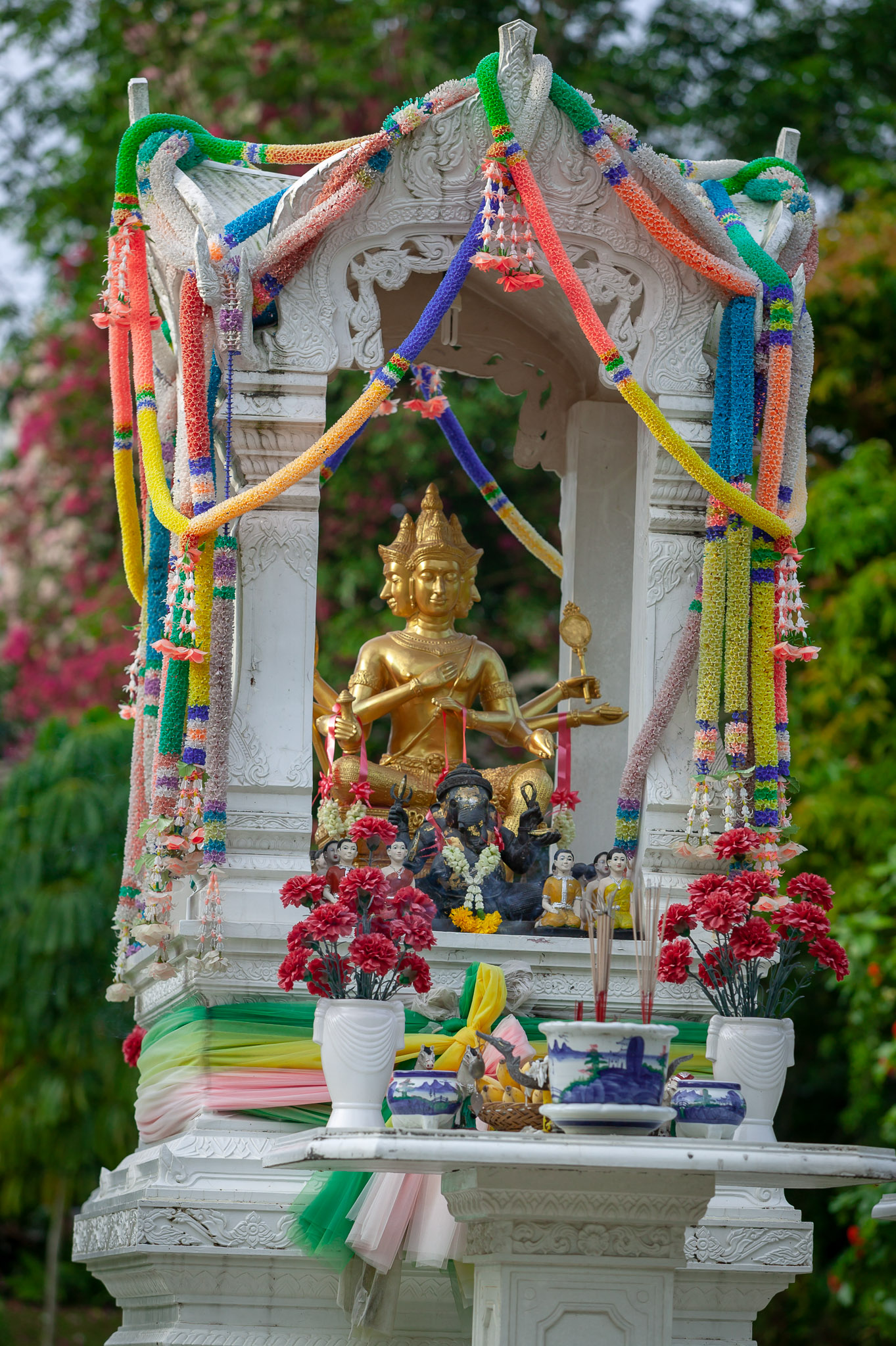 Spirit house, found at many Thai houses