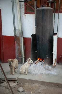 Hot water heater at Urique hotel