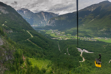 View down valley toward Hallstätt