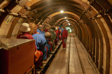 Tour in salt mine, 7000+ years old