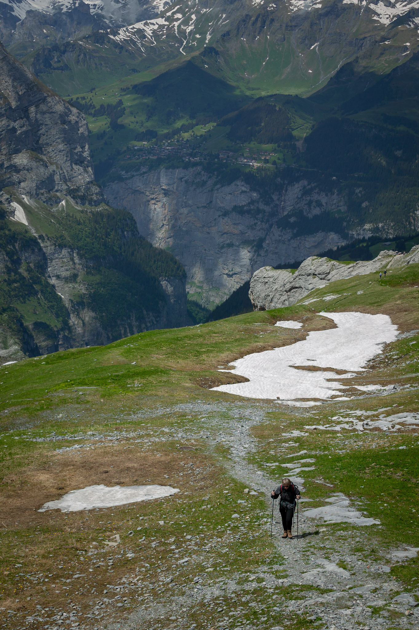 Hiking below the Eiger (Mürren in background)