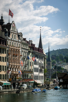 Our hotel, Hotel des Alpes, in oldtown Luzern