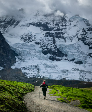 Hiking below the Eiger