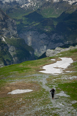 Hiking below the Eiger (Mürren in background)
