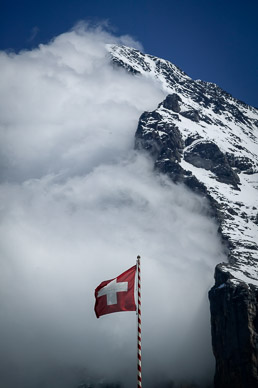 The Eiger from Kleine Scheidegg railway station