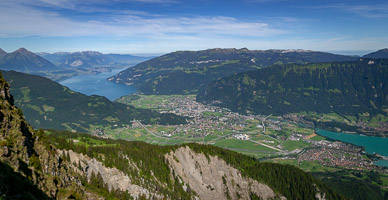 View from Schyniqe Platte cog railway over Interlaken
