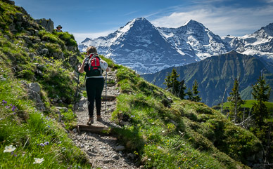 View along Schynige Platte-First-Grindelwald hike