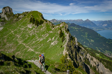 View along Schynige Platte-First-Grindelwald hike