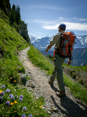 View along Schynige Platte-First-Grindelwald hike