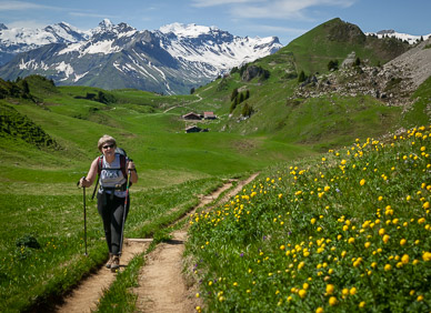 View along Schynige Platte-First-Grindelwald hike