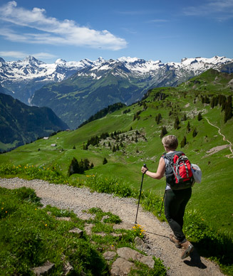 View along Schynige Platte-First-Grindelwald hike