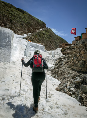 Approaching Weberhütte (and beer!)