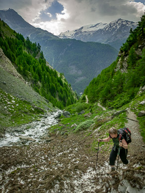 Climb from Edelweiss to Trift