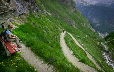 Climb from Edelweiss to Trift