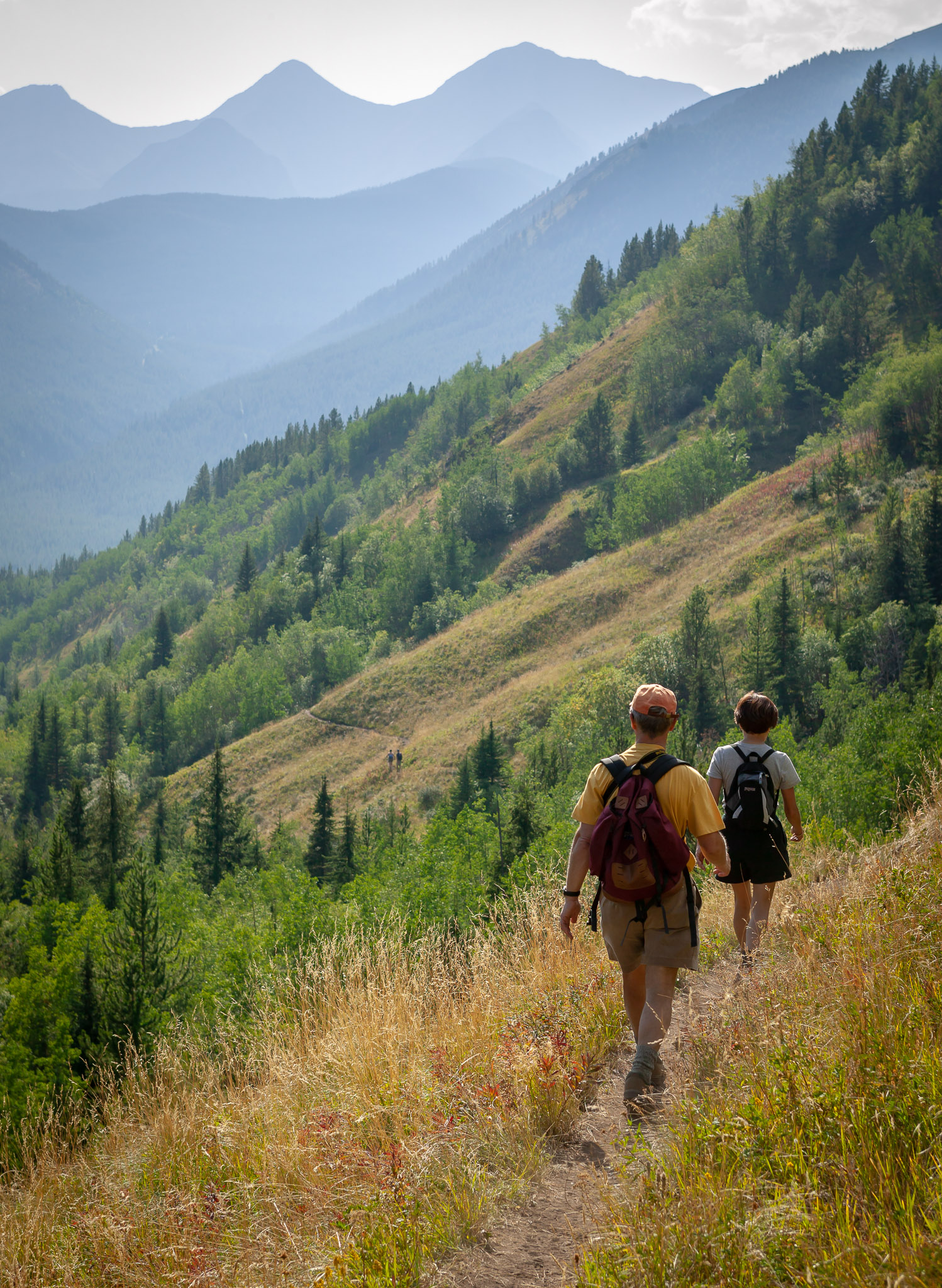 Bob & Joyce hiking out of Pickle Jar Lakes, Alberta