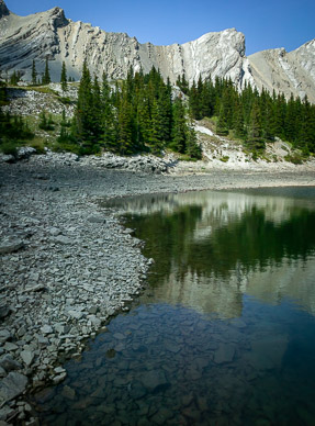 Highwood Range behind Lower Pickle Jar Lake, Alberta