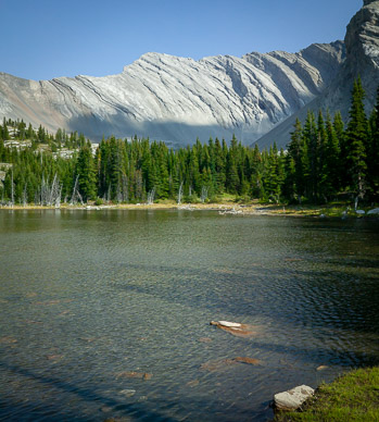 One of two middle Pickle Jar Lakes, Alberta