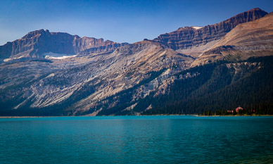 Day's destination: Num-Ti-Jah Lodge, Bow Lake
