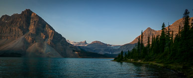 Bow Glacier Falls & Bow Lake at Sunrise