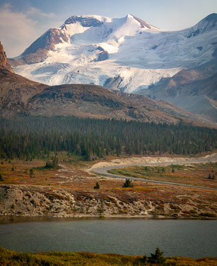 View from Columbia Icefields Hotel