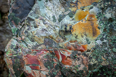 Close-up of Moraine Lake rock